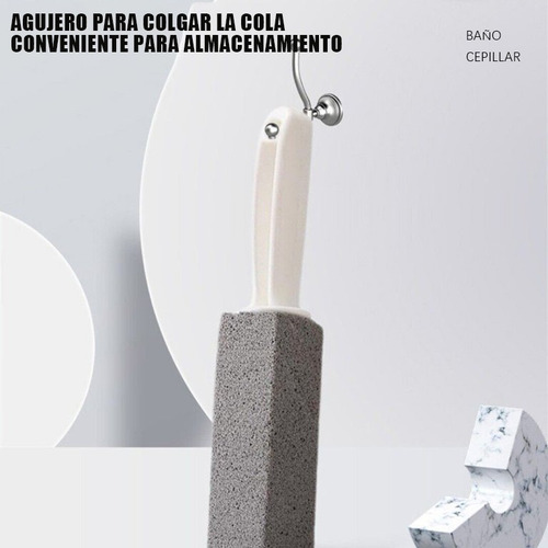 Limpiador Escobillas Inodoro Pómez Cepillo Con Mango 4 Pieza