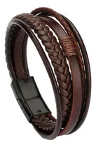 Comprar 4 Pulsera Para Hombre De Cuero Trenzado De Múltiples Capas,