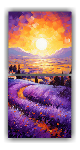 120x60cm Conjunto Cuadros Decorativos Lavanda Provenzal Camp