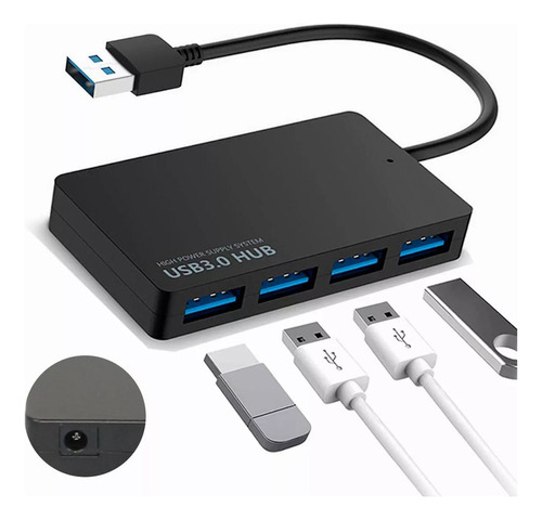 De Conector Múltiple Usb 3.0 De 4 Puertos