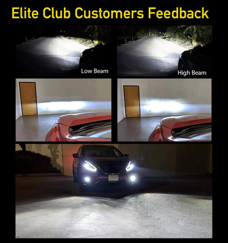 Kit Faros Led C6 H4 9003 Alto Bajo 8000lm 8000k Azul Hielo