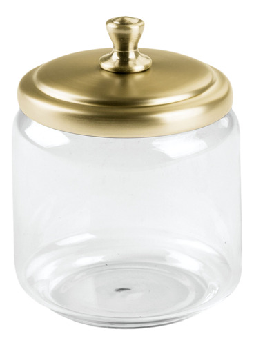 Interdesign York Cuarto De Baño Vanity Glass Apothecary Jar