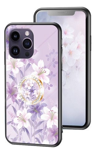 Funda De Silicona Para Huawei Serie Y7: Anillo, Silicona Líquida, Flor, A Prueba De Golpes