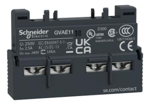 Bloco De Contato Auxiliar Frontal 1na+1nf Gva-e11 Schneider