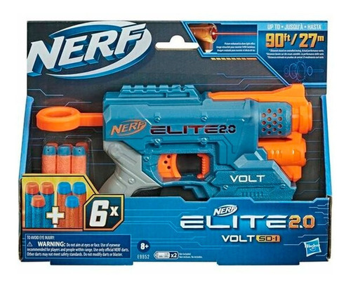 Pistola Nerf Elite 2.0 Volt Sd1  +6 Dardos E9953 Canalejas