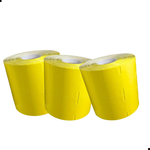 Etiqueta Tag 40x60/2 Amarela - Couchê Adesivo - 1 Rolo Cor Amarelo Desenho impresso não