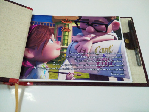 Libro Aventuras Up A5 Caratula Personalizad C/lapicera