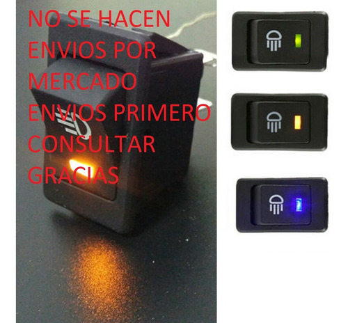 Llave De Luz Para Auto Auxiliar Testigo 3 Colores Led Ecia