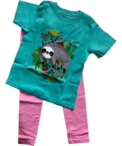 Conjunto 2 Pzs Para Niña De 2 A 3 Años Leggins Y Playera