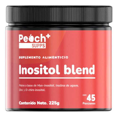 Polvo Inositol Myo & D-chiro 225 G Peach+ Supps Para 45 Días