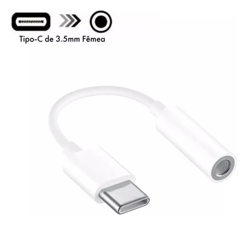 Cabo Adaptador P2 Para Usb Tipo C Para Celular