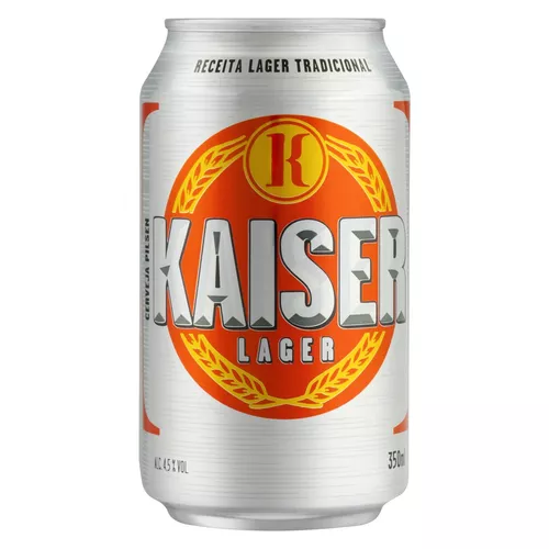 Imagem 1 de 3 de Cerveja Kaiser Lager lata 350ml