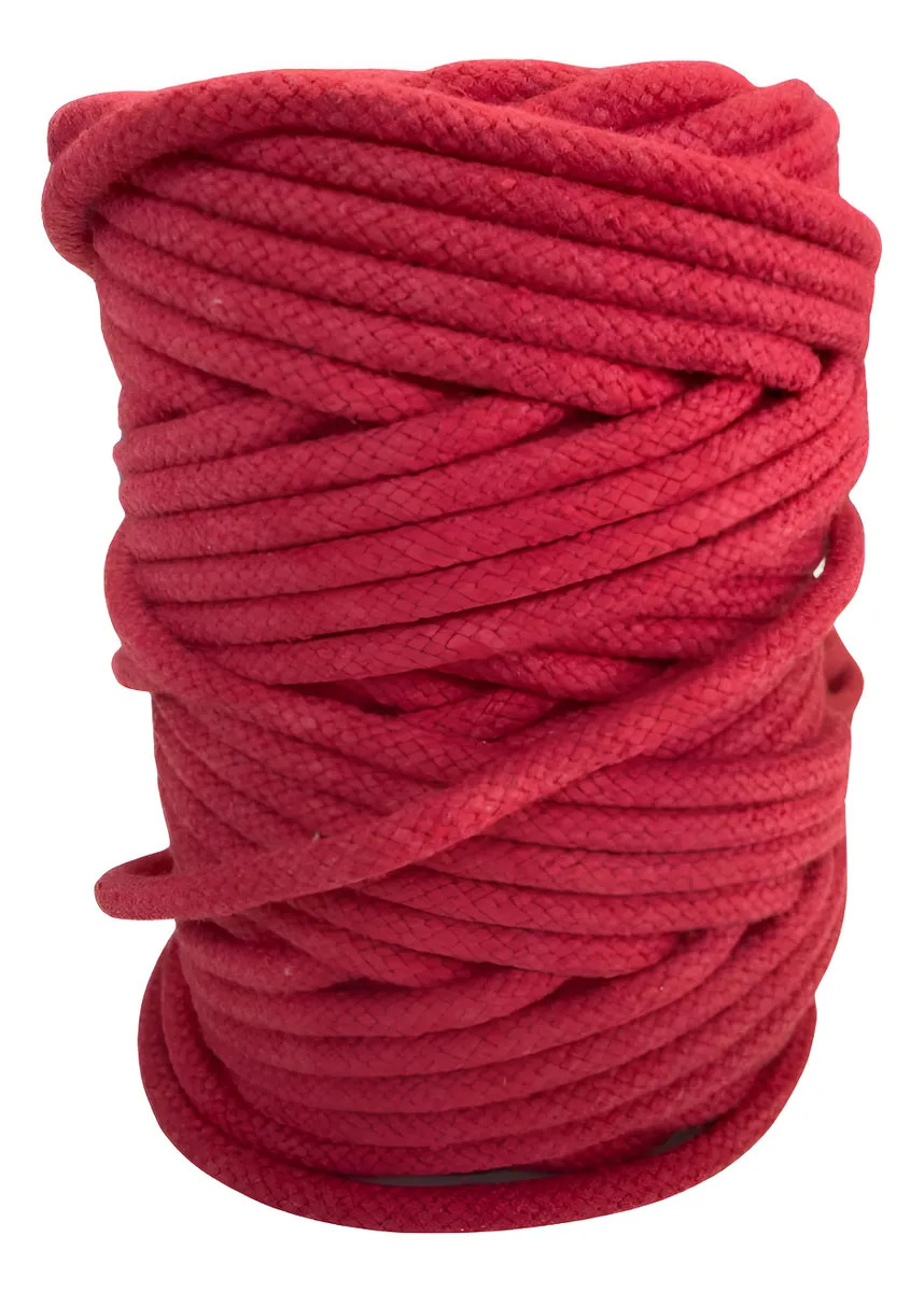 Corda B.d.s.m 10m 6mm Vermelha Estilo Japonês Vermelho