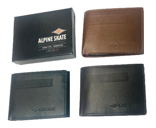Imagen 3 de 5 de Billetera Hombre Alpine Skate Eco Cuero Cod 1315-07 Ellobo
