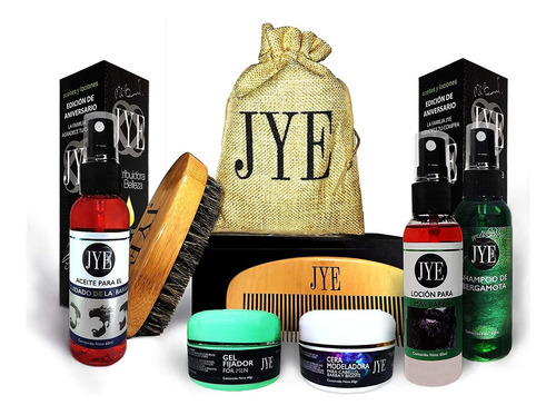 Kit De Lujo Mas Barba 7 En 1!! Loción, Shampoo, Aceite, Cera