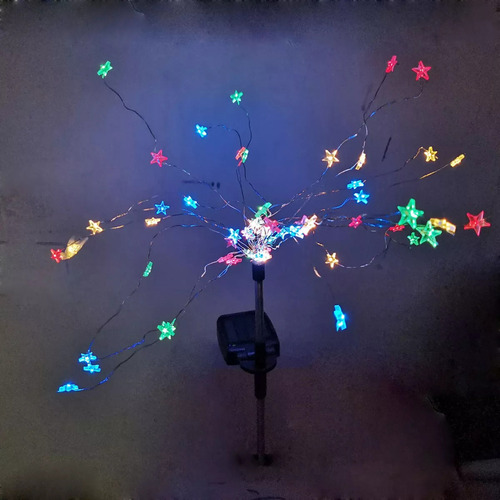 Nuevo Luz Solar Led For Jardín Con Forma De Estrella, 4