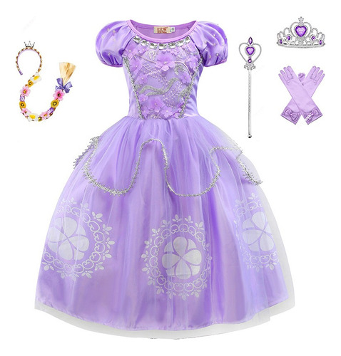 Disfraces De Princesa Sofía, Vestido De Fiesta Para Halloween Ropa De Niña