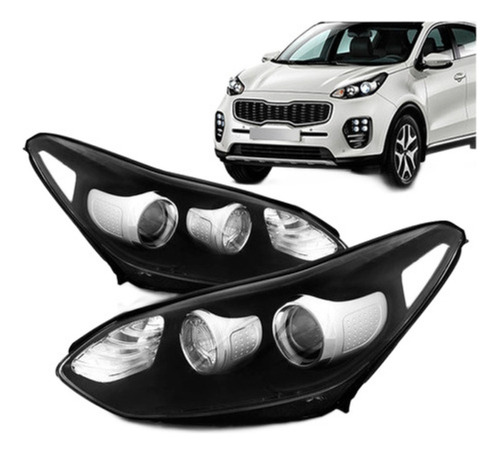 Par Farol Sportage 17 A 19 Eletrico C Motor C Projetor C Led