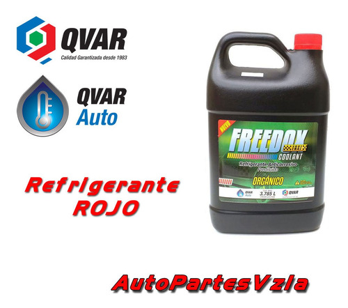 Refrigerante Anticorrosivo  Rojo Freedox Qvar  