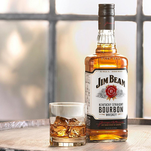 Imagem 3 de 4 de Whisky Jim Beam Kentucky Straight Bourbon 1000 Ml 1l