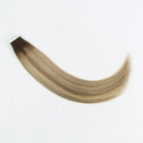 Extensiones Cabello Real 18in 50gr Marrón Ash Con Raíz Oscur