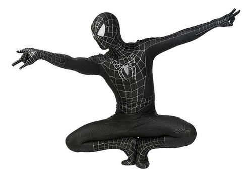 Disfraz De Spiderman Negro Traje De Fiesta De Cosplay [h]