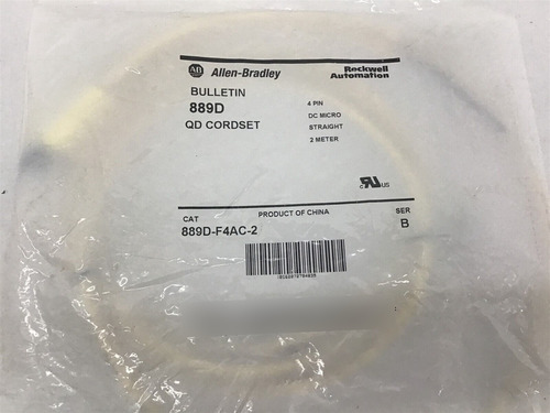 Allen Bradley 889d - F4ac2 Qd Cord Set Series B Dda