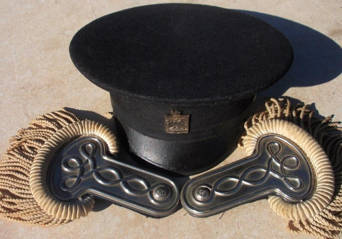 Gorra Y Charreteras Metalicas De Policia De La Capital 1920s