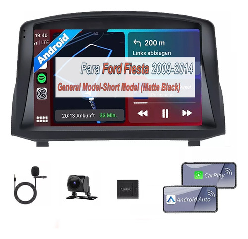 9 Gps Autostereo 2+32 G Carplay Para Ford Fiesta 2009-2014