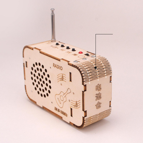 Ensamblaje Rompecabezas 3d Modelo De Radio Juguete Práctico