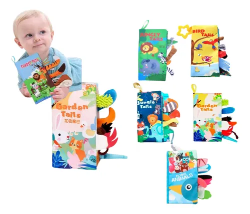 Libro De Tela Sensorial Con Rascaencias Estimulacion Bebes