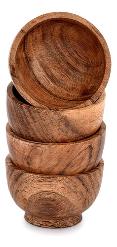 Samhita Snack Bowls Cuencos De Madera De Acacia Ideales Para