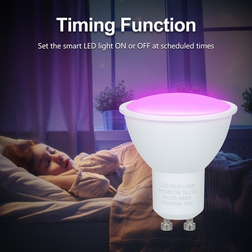 Bombilla Inteligente De 5 W, Wi-fi, Modo Dual, Blanca Y Rgb,