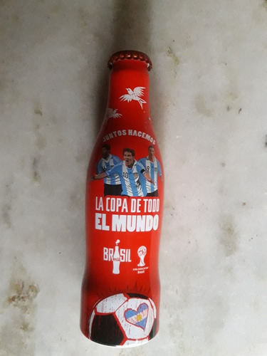Coca Cola Botella Aluminio Copa Brasil 2014,vacia