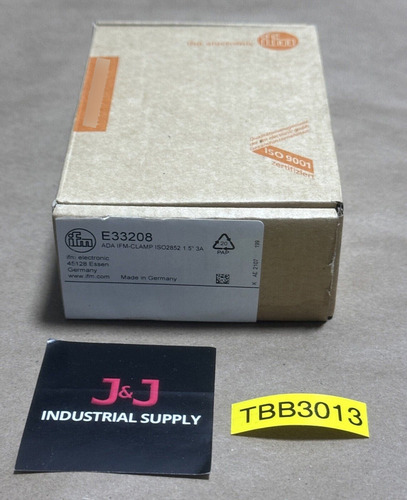 New In Box- Ifm Efector E33208 Ada Ifm-clamp Iso2852 1.5 Jjg