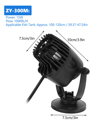 Bomba Wavemaker Para Acuario Con Inversión De 360°, Ajustabl