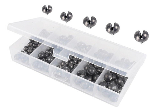100/120pcs Kit De Pesca Pesos, Redonda Split Shot 100pcs