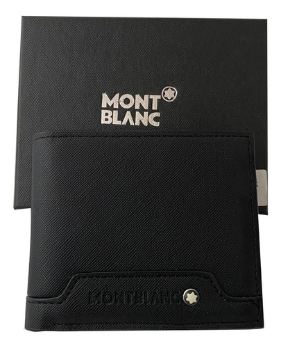 Billeteras Montblanc Hombre Mont Blanc Bz53 Color Negro Diseño De La Tela Liso