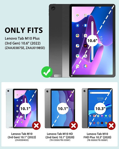 Imagen 6 de 8 de Funda Protector Lenovo Tab M10 Plus 3era Gen 10.6¨ Tb-125f