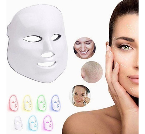 Máscara Led 7 Colores Tratamiento Facial Fototerapia