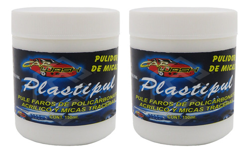 2 Pulidor De Faros Micas Calaveras Plastipul En Crema 150ml