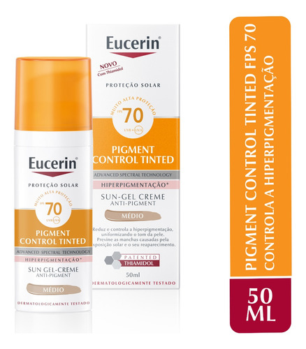 Eucerin Pigment Control Gel Creme Médio Fps 70 50ml