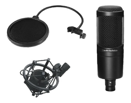 Audio Technica At2020 Micrófono Condenser + Antipop + Araña