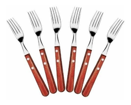 Tenedor Asado Tramontina Polywood Modelo Español X6 Un