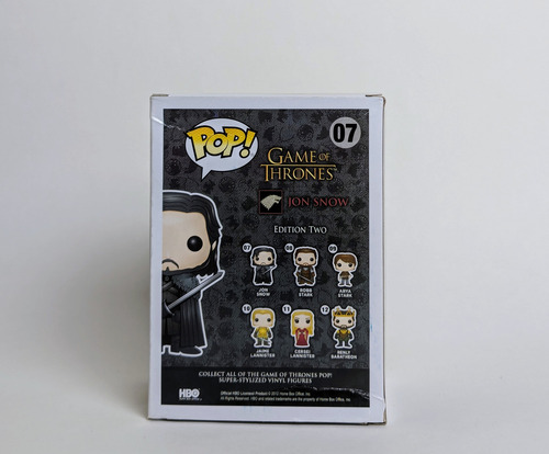 Funko Pop Jon Snow 07 Game Of Thrones - Juego De Tronos (Usado)