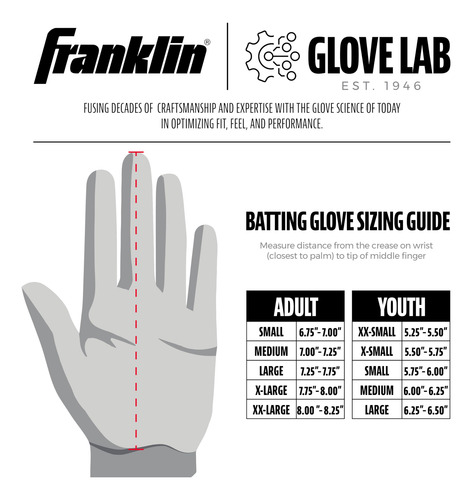 Guantes De Bateo Franklin Sports Infinite Powerstrap Youth M