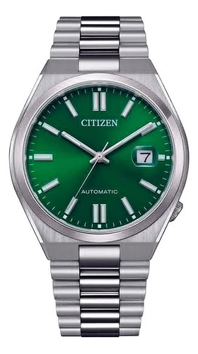 Reloj Citizen Sport Luxury Nj0150-56x Para Hombre TSUYOSA  Verde Color de la correa Plateado Color del bisel Plateado