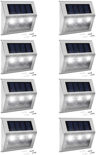 Luces De Escalã³n Solares Con Mayor Capacidad De Baterã...