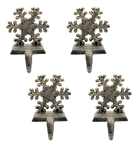 Soportes Para Calcetines De Navidad Con Copos De Nieve 4 Uni