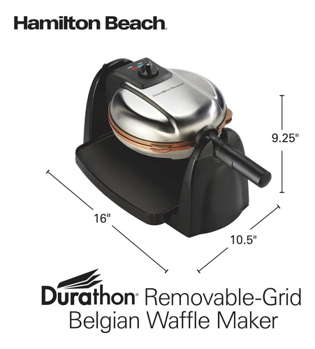Máquina Para Hacer Gofres Belga Hamilton Beach 26031, No Ext